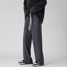 垂感阔腿西裤男士韩版潮流直筒宽松坠感拖地小西裤长裤子3825-p35，男装西裤，星座1008