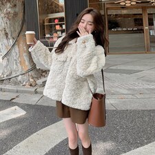 【现货】宽松版羊羔毛外套2253-P185-268，女装皮草，浙宝189