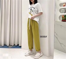 夏季新款，阔腿拖地，老爹休闲裤系列，女装休闲裤，帝凡璐