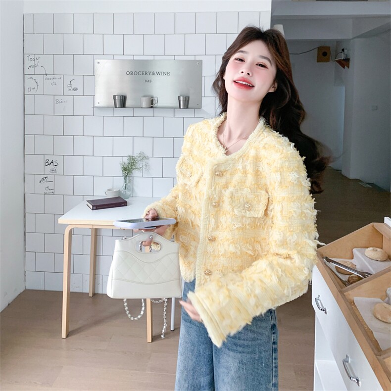 新品大货好数据小香风外套6852-P195控318,女装短外套,2C196