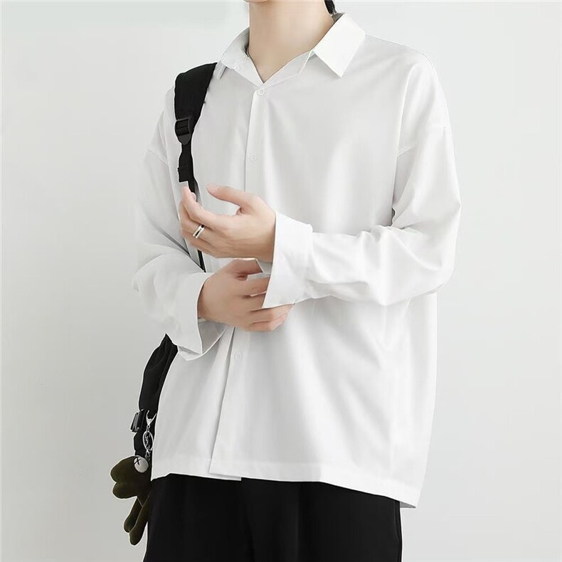 长袖衬衫男士雪纺韩版潮流休闲春秋季潮牌宽松百搭CS01-P30,男装衬衫,星座208-5