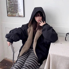 两面穿现货重磅短款座山雕棉衣男女双面穿毛毛绒棉服加厚外套，男装棉衣，电商A486-1