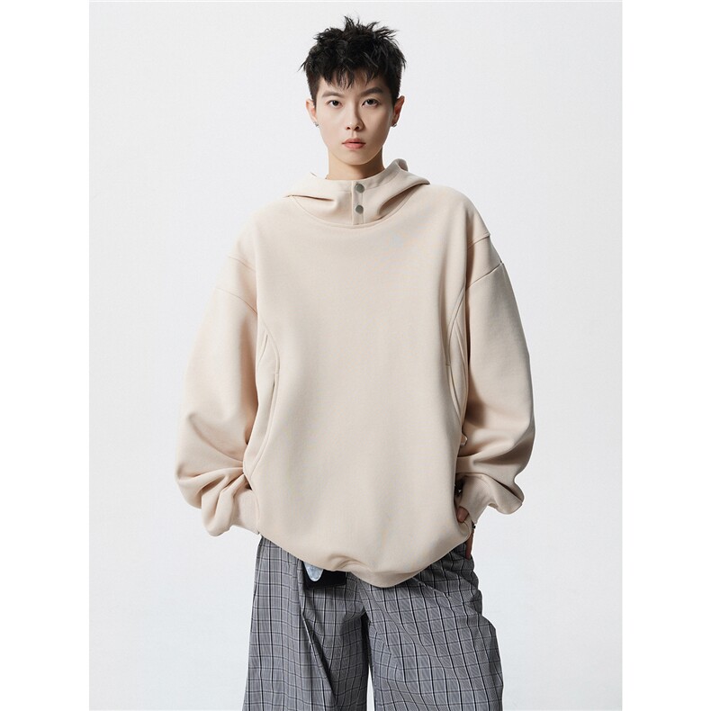 8XL-M美式重磅连帽卫衣大码结构设计拼接上衣秋季外套WY9106特P50,女装短外套,电商B238
