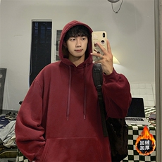 秋冬新款加绒加厚美式复古风卫衣男oversize潮牌-A993P45加绒P50，男装卫衣，电商B241