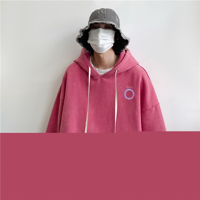 加绒新款港风宽松连帽套头卫衣X5687-常规P70控88-加绒P80控98,男装卫衣,电商A061-1