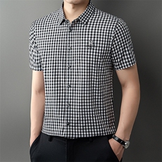 DN2990春夏男士新款短袖衬衫青年修身翻领衬衣休闲打底衫，男装衬衫，电商B360