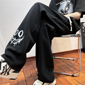 k1076-p48-控68  现货宽松拉链cleanfit牛仔裤马丁靴黑暗图片