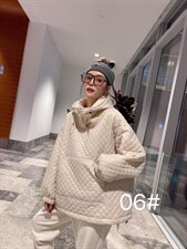 2021冬季羽绒套头带帽格子上衣，其它，柏旺阁