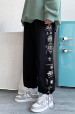 2023新款潮流港风宽松束脚长裤卫裤运动裤休闲裤男女K136-特P55，男装休闲裤，电商A441-1