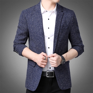 NJA2034钱塘2020-2新款时尚休闲秋装薄款百搭中青年男士西服P75图片