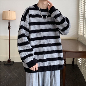 现货 现货 宽松圆领毛衣男秋冬百搭针织衫 D329-QM802-P65控88图片