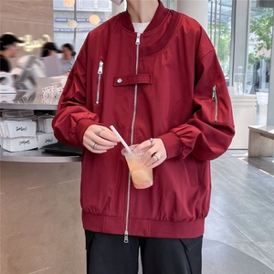 秋季新款宽松百搭设计感棒球服外套飞行夹克美式高街潮JH02-P67图片