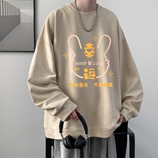 麂皮绒卫衣男大码重磅长袖t恤男JW8127-P35，男装卫衣，电商A040