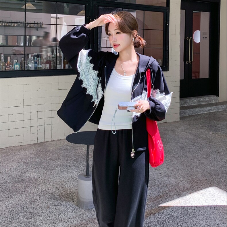 新款首上2C0289133P185K278丝绒拼蕾丝休闲两件套,女装套装/套裙,2C028