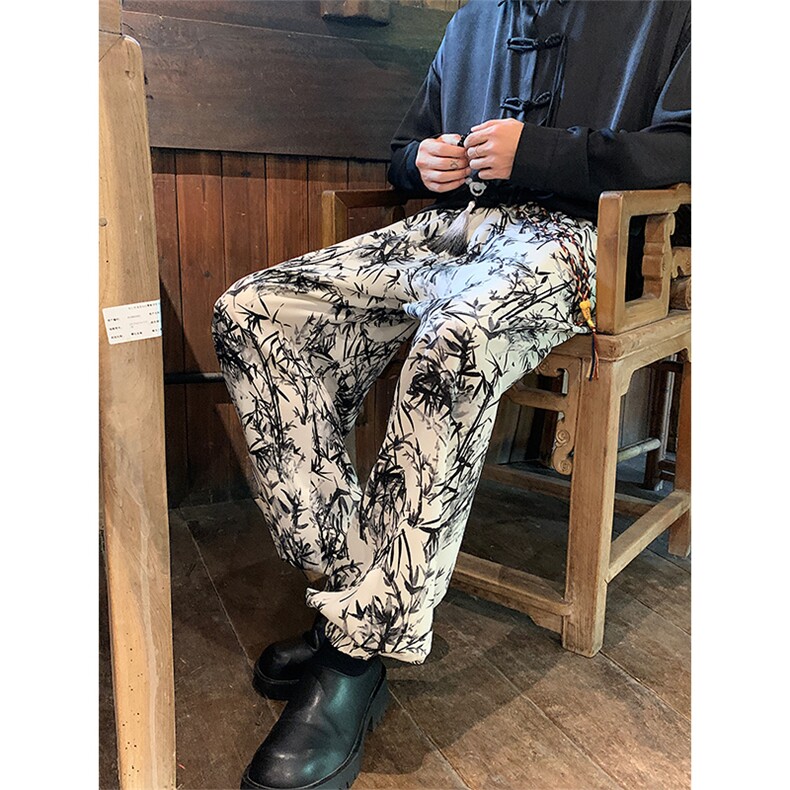 港风冰丝扎染抽绳休闲裤男风休闲裤有套装88798P45控68,男装休闲裤,星座227-7