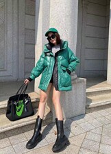 爱美欧冬季现货撞色羽绒服，女装羽绒服，爱美欧