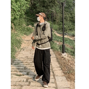 B221 美式ins街头hiphop休闲大口袋宽松工装裤 LK23121-P65 控88图片