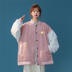 中性风2023秋季新款小花图案印花棒球服夹克G8022p65控88，男装夹克，A247A