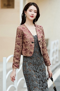 婵米儿2023披肩女短款外套春秋季新款西装配旗袍百搭开衫图片