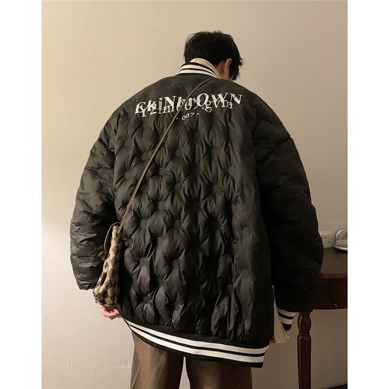 1港风定制面料宽松保暖棒球领羽绒服男羽绒外套8709P168控229,男装羽绒服,星座226-2