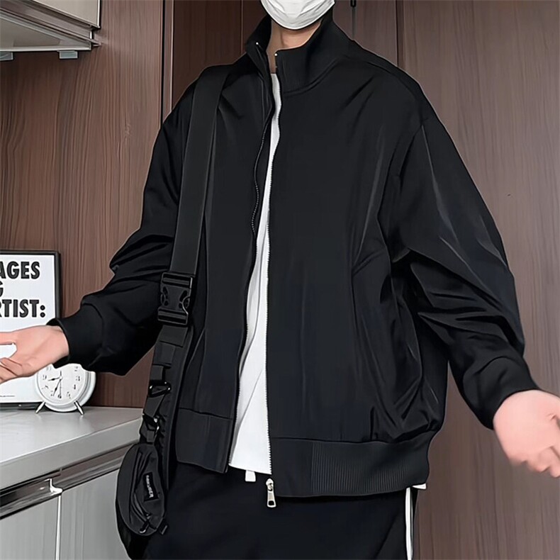 JK5023/P70春装新款炫彩缎面飞行夹克男女美式潮短款外套宽松上衣，男装夹克，电商A141