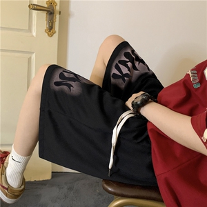 夏季美式字母印花网眼篮球五分裤M~5XL XZ604-DK303-P35控48图片