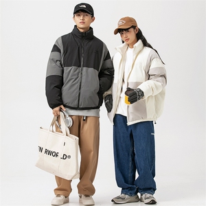 2026冬季新款男装日系潮牌撞色宽松休闲棉服加厚外套MY370-F149图片