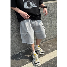 网图350克重磅暗褶圆弧剪裁宽松挺阔五分裤夏季男士休闲短裤特P33，男装牛仔裤，电商C306-1