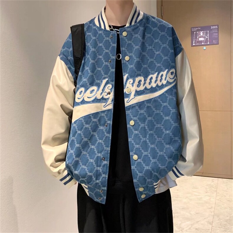 棒球服外套男女秋季潮流情侣夹克港风潮牌宽松休闲上衣JK1832-P48,男装夹克,星座1008