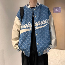 棒球服外套男女秋季潮流情侣夹克港风潮牌宽松休闲上衣JK1832-P48，男装夹克，星座1008