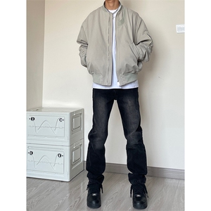 B221 美式ins高街小众百搭泥黄色小脚牛仔裤 LK23009-P55 控78图片