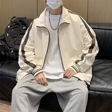 撞色拼接外套男潮牌街头宽松情侣休闲工装夹克BQ77P58，男装夹克，星座1116-2