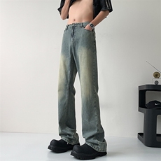 冰丝牛仔微喇裤X2455-TP45控价68牛仔裤男款夏季薄款长裤子，男装牛仔裤，电商A102-1