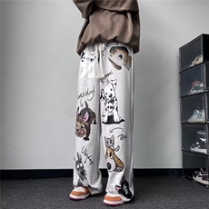 日系长裤拉链时尚新款文艺中腰青春流行夏季微弹休闲裤男潮流，男装休闲裤，星座716-4