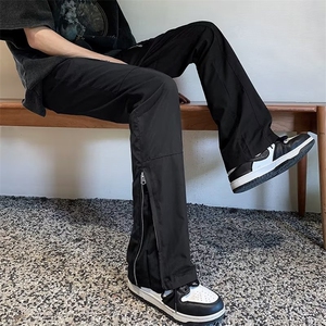 男夏季潮牌高街微喇叭裤休闲裤子西裤ZK01P50图片