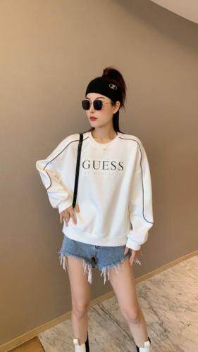 新品圆领长袖纯棉刺绣卫衣，女装卫衣/绒衫，伊歌莉