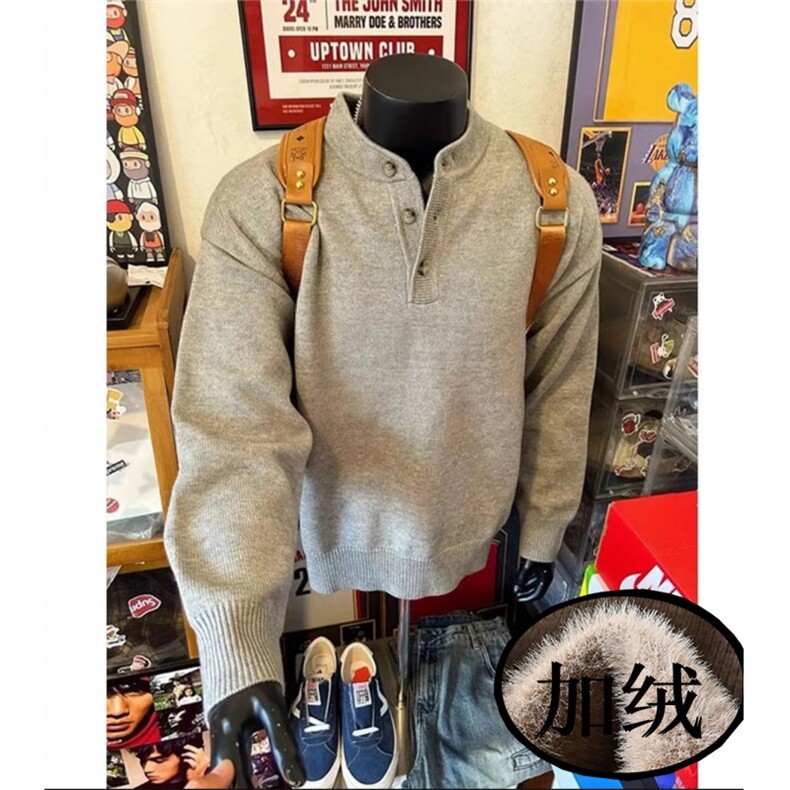 亨利领毛衣P35，加绒P45,男装针织衫/毛衣,星座1212