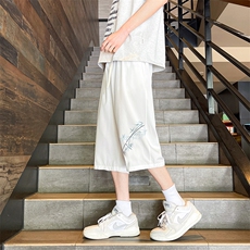 冰丝七分裤男大码速干短裤男五分裤港风风格QK72393-P25，男装休闲裤，电商A040