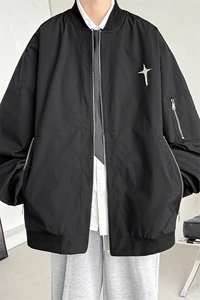JK8103/P68春装现货立领夹克男外套棒球服防水大码潮男工装上衣图片