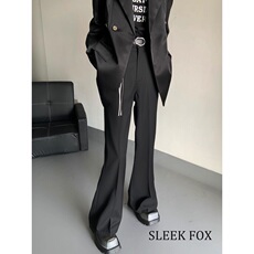 夏季西装裤男款垂坠感高级感休闲长裤百搭阔腿微喇叭长裤K022，男装西服套装，星座1116A（原606A-3）