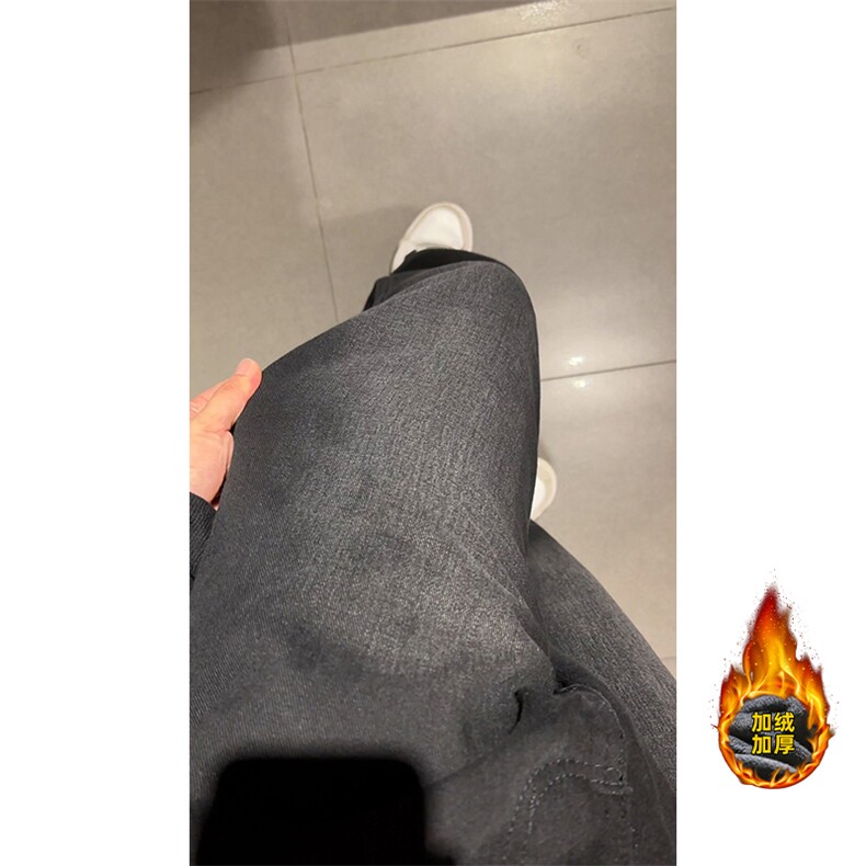 B221美式ins高街修身微喇牛仔裤LK22087-特P36控68加绒特P46控88,男装牛仔裤,电商B221