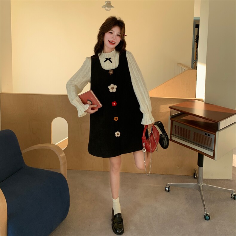 新款，蕾丝内搭+背心裙2C093-6694-P175-K288,女装套装/套裙,2C093