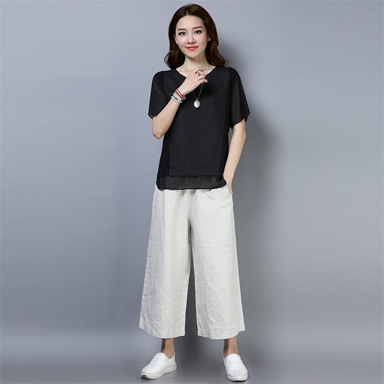2021夏装新款套装休闲宽松款207款,女装大码女装,秋牧寒烟