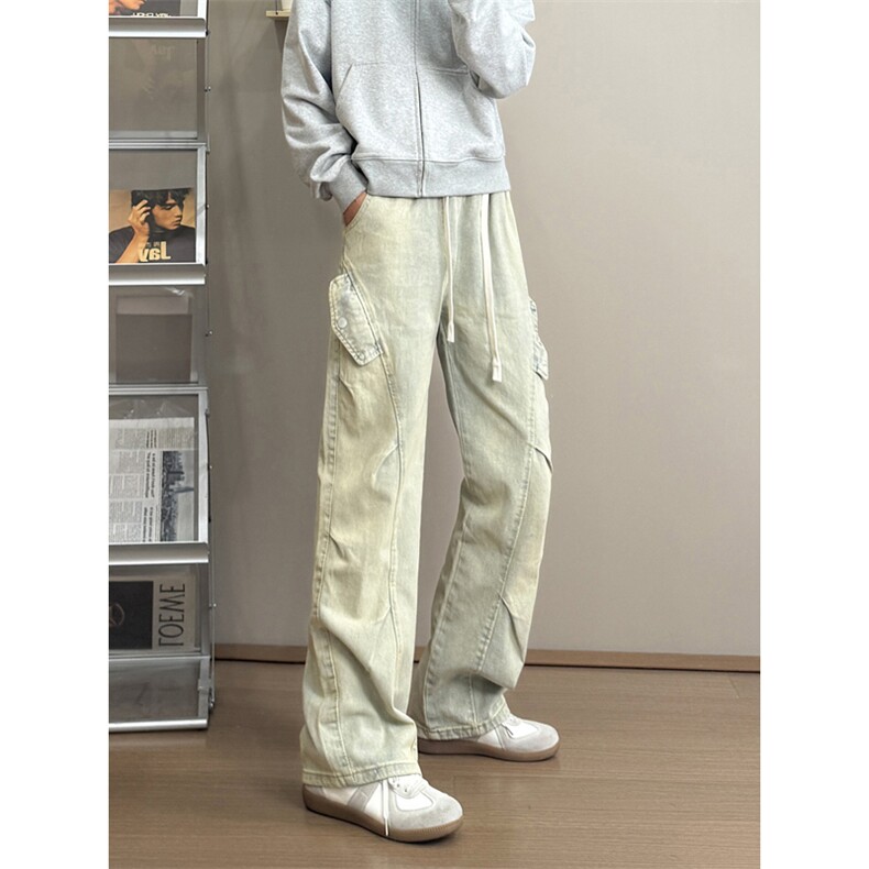 高品质B221美式ins高街暗黑宽松工装牛仔裤LK24340-P65控88,男装牛仔裤,电商B221