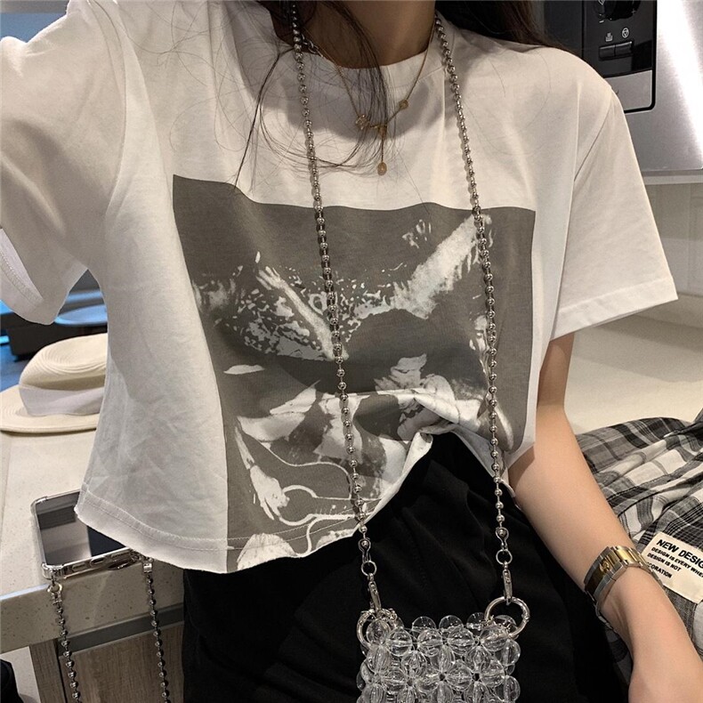 印花短t，女装，XTZ style