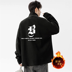 一件过冬重磅保暖针织衫德绒加绒加厚卫衣半高领打底长袖T恤DR33，男装T恤，电商A486