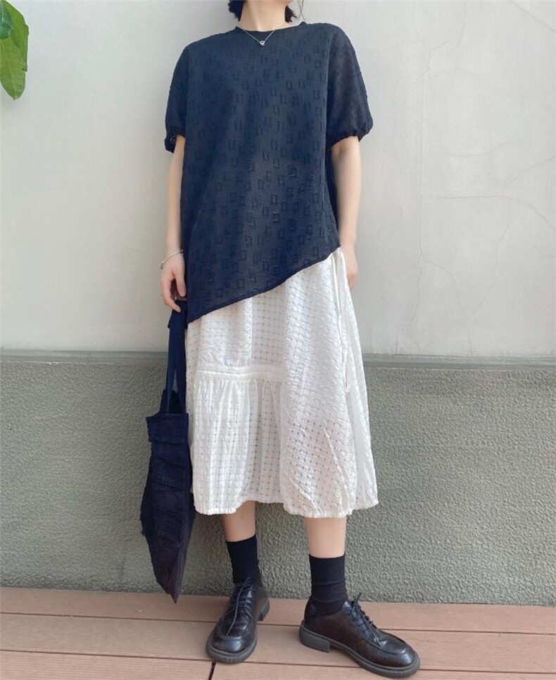 长春花篮，提花针织面料，黑色，白色，蓝色ML，其它，with E Q