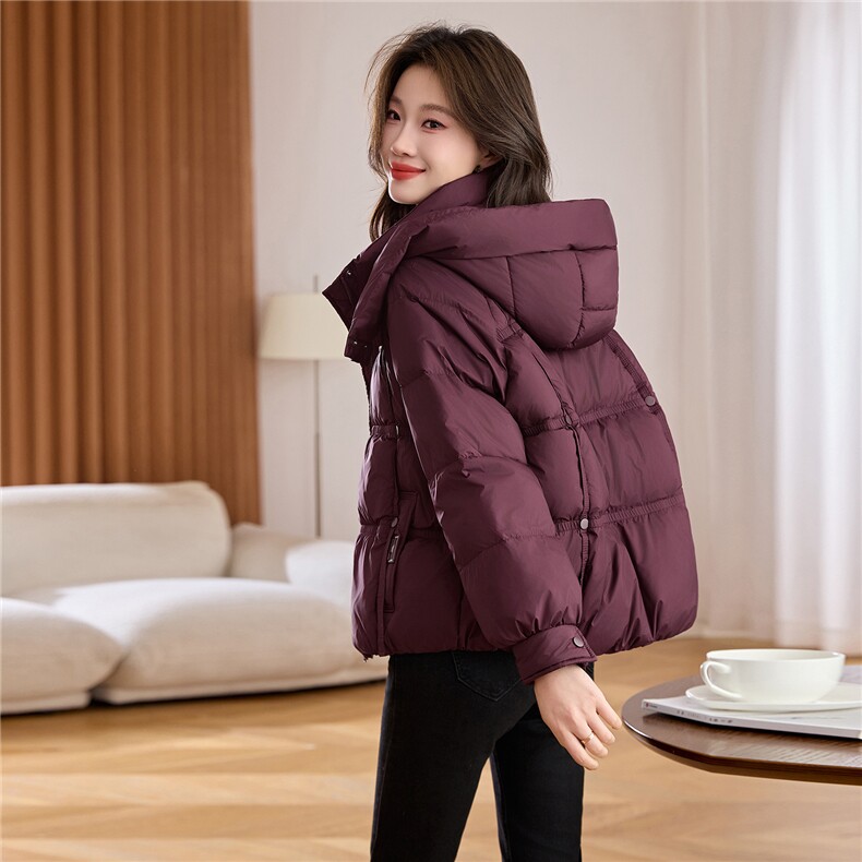 现货。白鸭绒羽绒服女2025冬季新款短款羽绒服外套女加厚,女装羽绒服,依万里