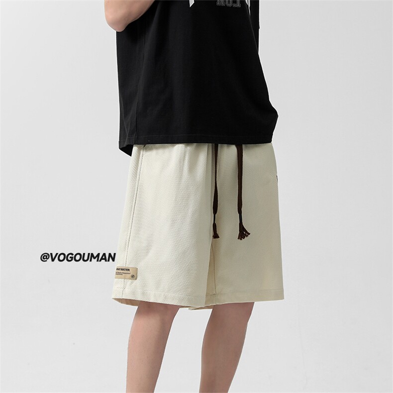 美式潮牌宽松短裤男ins直筒绣标五分裤2302P40，男装牛仔裤，电商A309