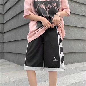 短裤男夏季潮牌宽松设计感沙滩美式五分裤中性运动篮球裤DK68-P25图片